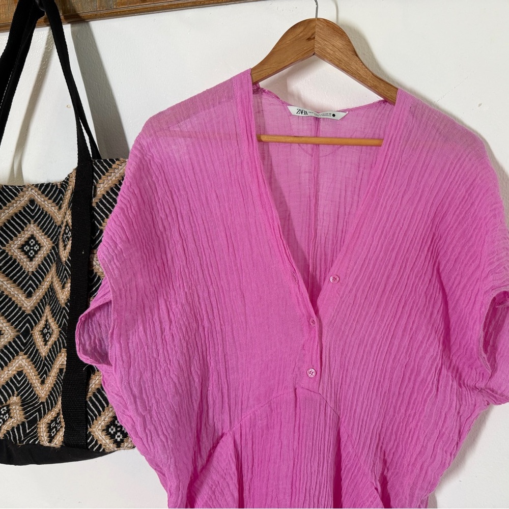 Zara Vibrant Pink Blouse